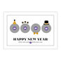Round Photos With Props Personalized New Year Card Card Front indicating personalization image number 5