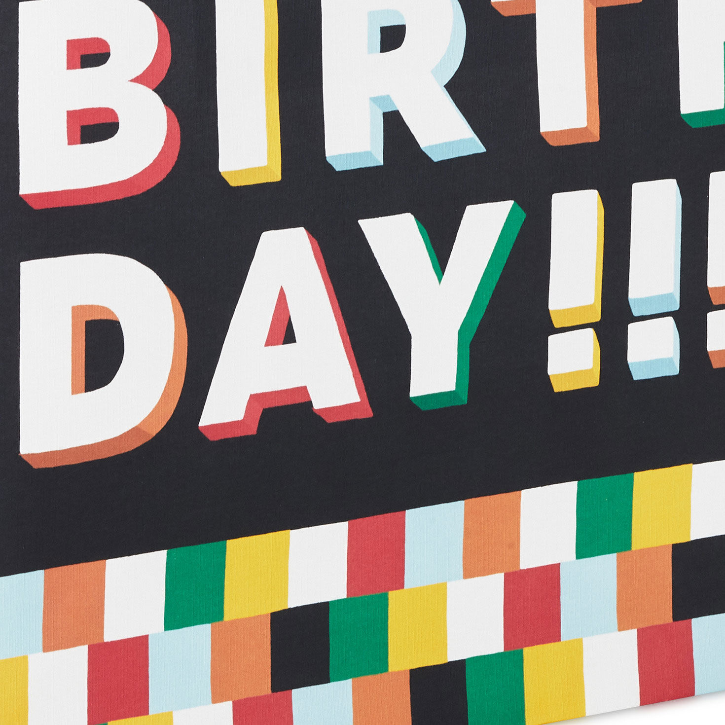 Colorful Tiles Extra-Deep Birthday Gift Bag front detail image number 5