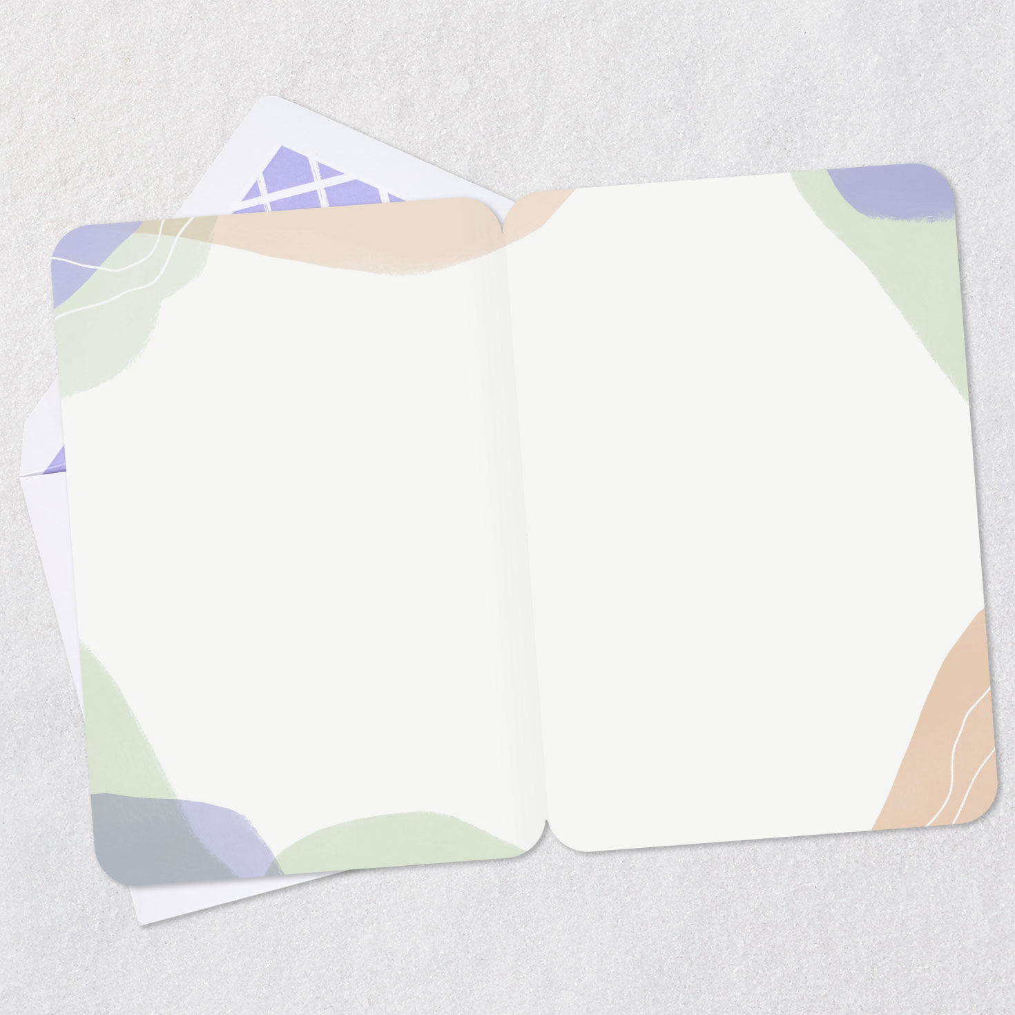 Abstract Shapes Blank Encouragement Card Open card with envelope image number 2
