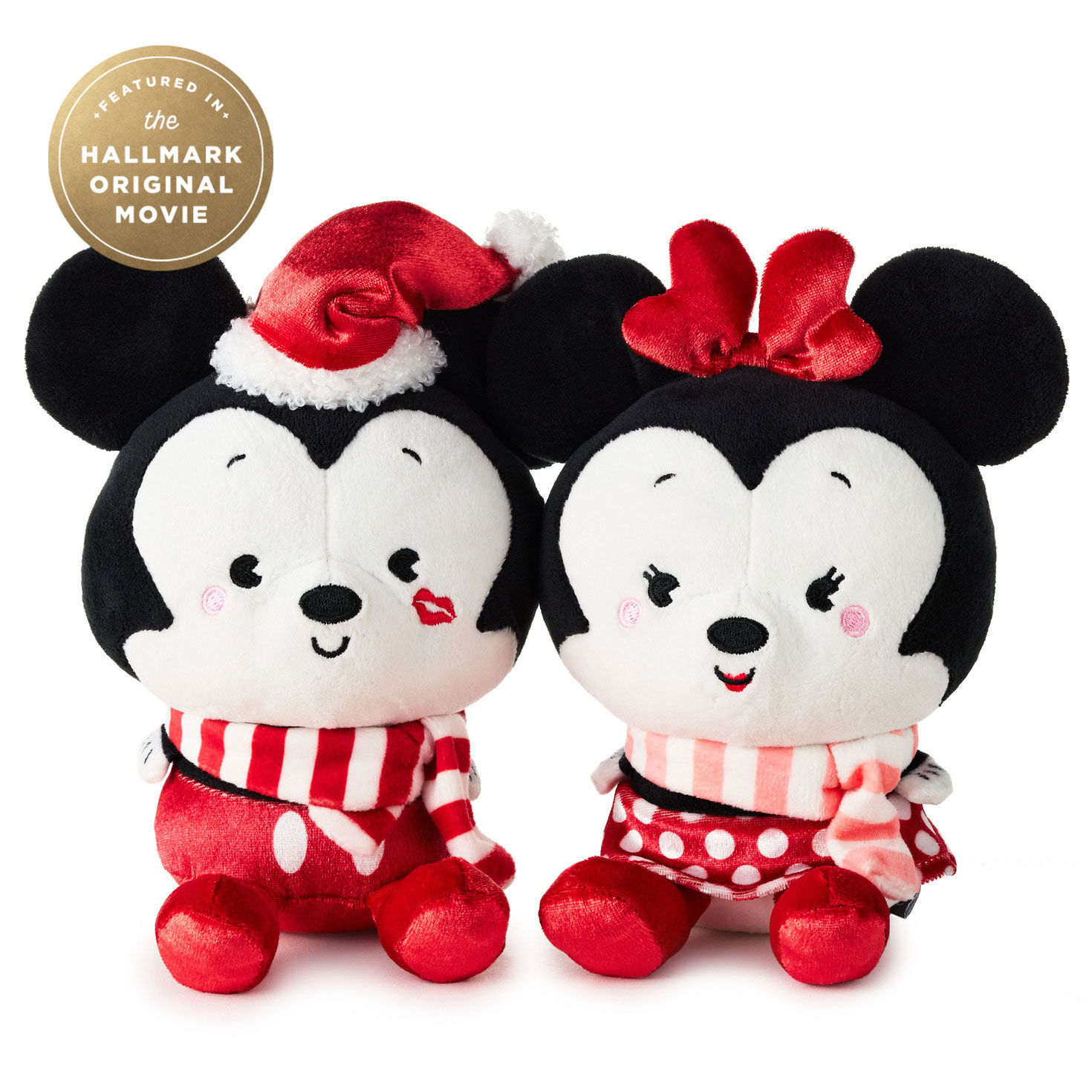 Hallmark + Disney Holiday Ever After Mickey and Minnie Magnetic Plush Pair, 4.5" H