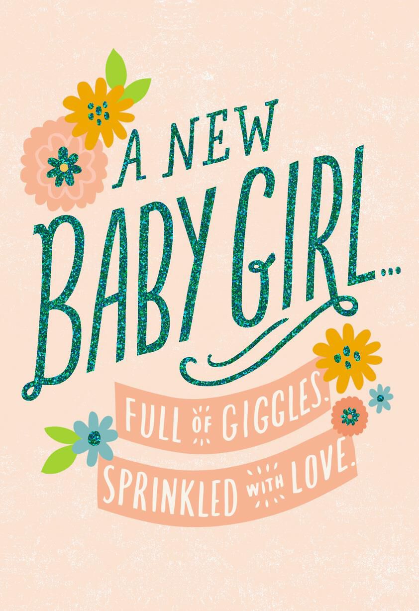 full of giggles new baby girl card greeting cards hallmark cards for baby girls