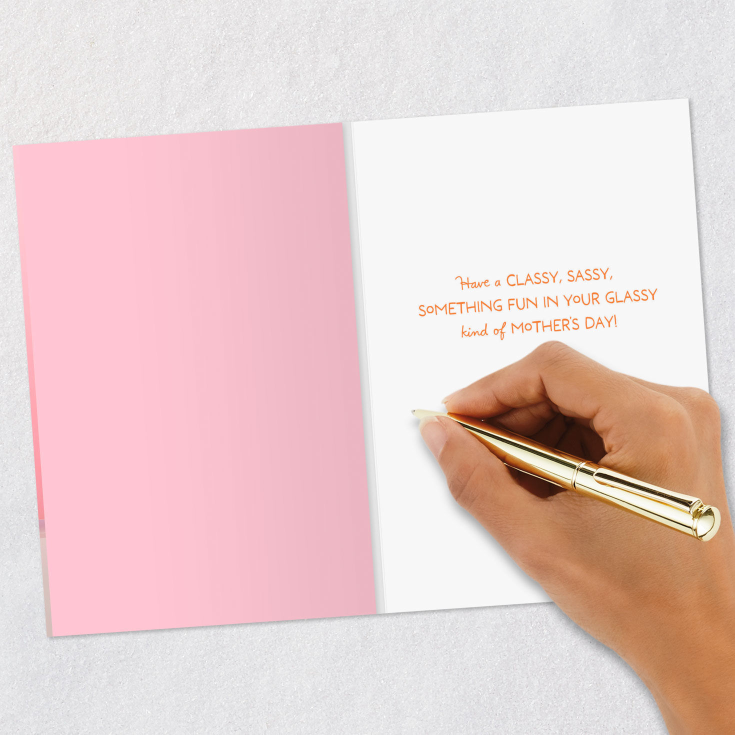 White Dog With Cocktail Funny Mother's Day Card Signing card image number 6