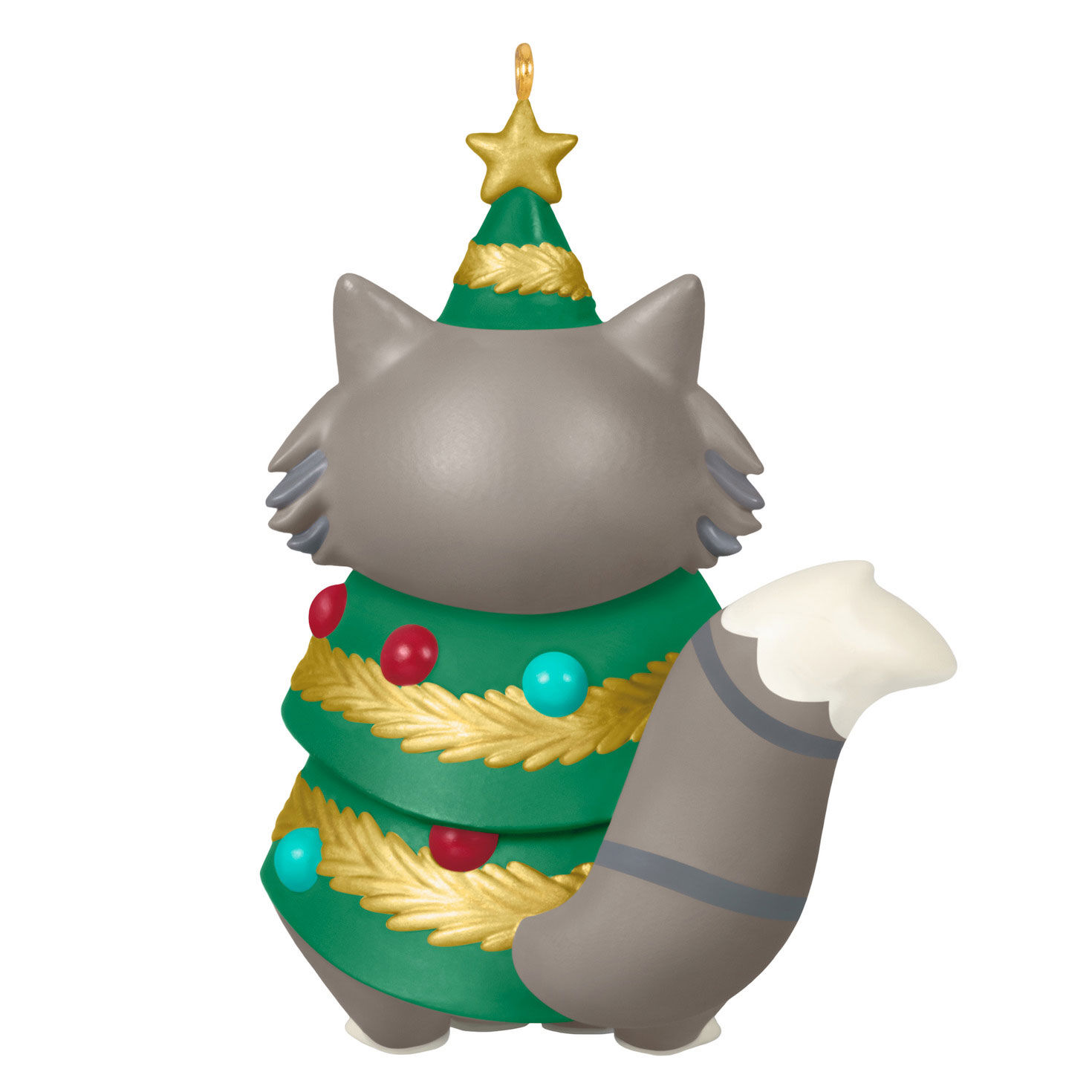 Grumpy Cat Dressed as Tree Keepsake Ornament Back image number 6