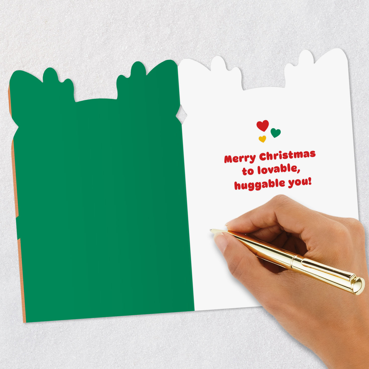 Cute Reindeer Christmas Card for Kids Signing card image number 6