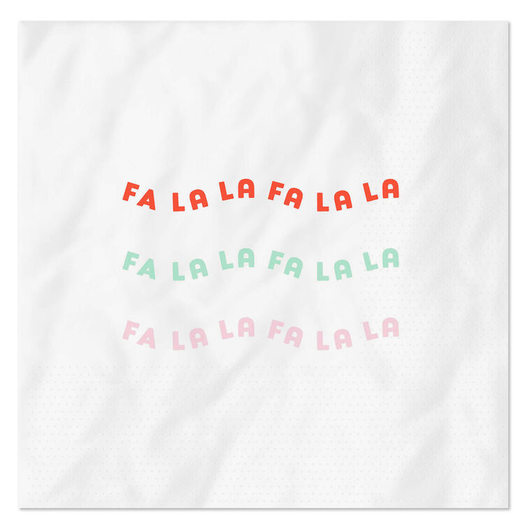 “Fa La La” Holiday Cocktail Napkins, Pack of 20