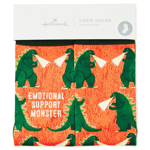 Emotional Support Monster Funny Crew Socks, 