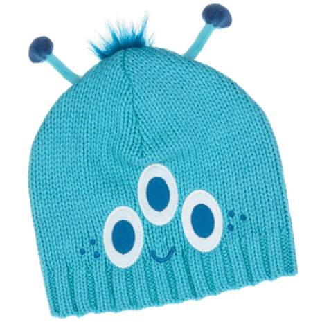 Alien Kids Knitted Beanie Hat, , large