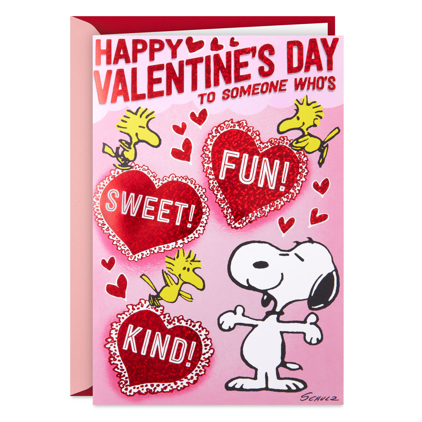 Peanuts® Snoopy and Woodstock Hearts Musical Pop-Up Valentine's Day Card