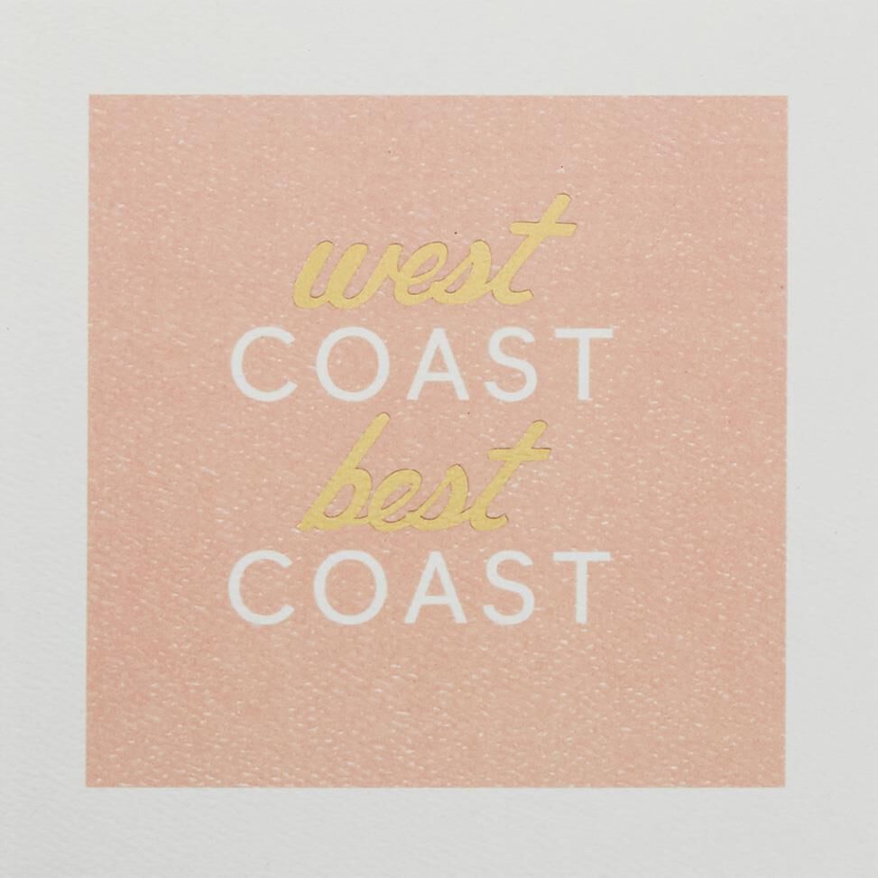 West Coast Best Coast Blank Card