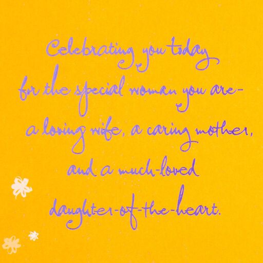 Loving Wife, Caring Mother Birthday Card for Daughter-in-Law, 