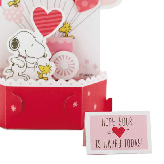 Peanuts® Snoopy and Woodstock Happy Heart Day Musical 3D Pop-Up Valentine's Day Card With Light, , large image number 3
