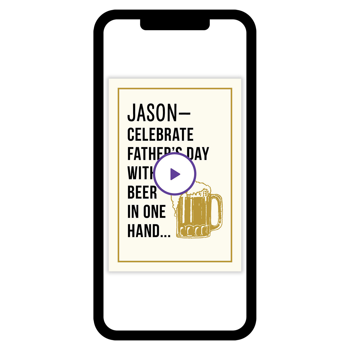 Beer in One Hand Funny Father’s Day eCard