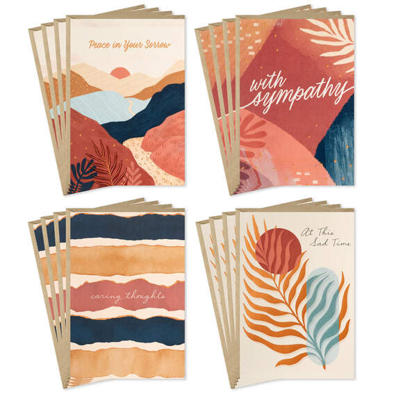 Serene Nature Boxed Sympathy Cards Assortment, Pack of 16