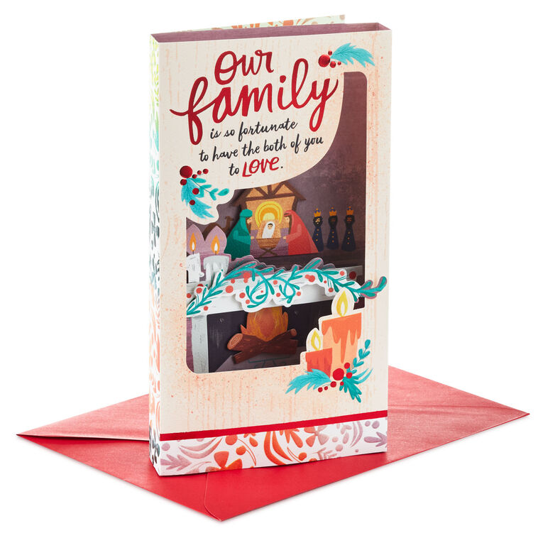 Family Love Pop-Up Christmas Card for Both