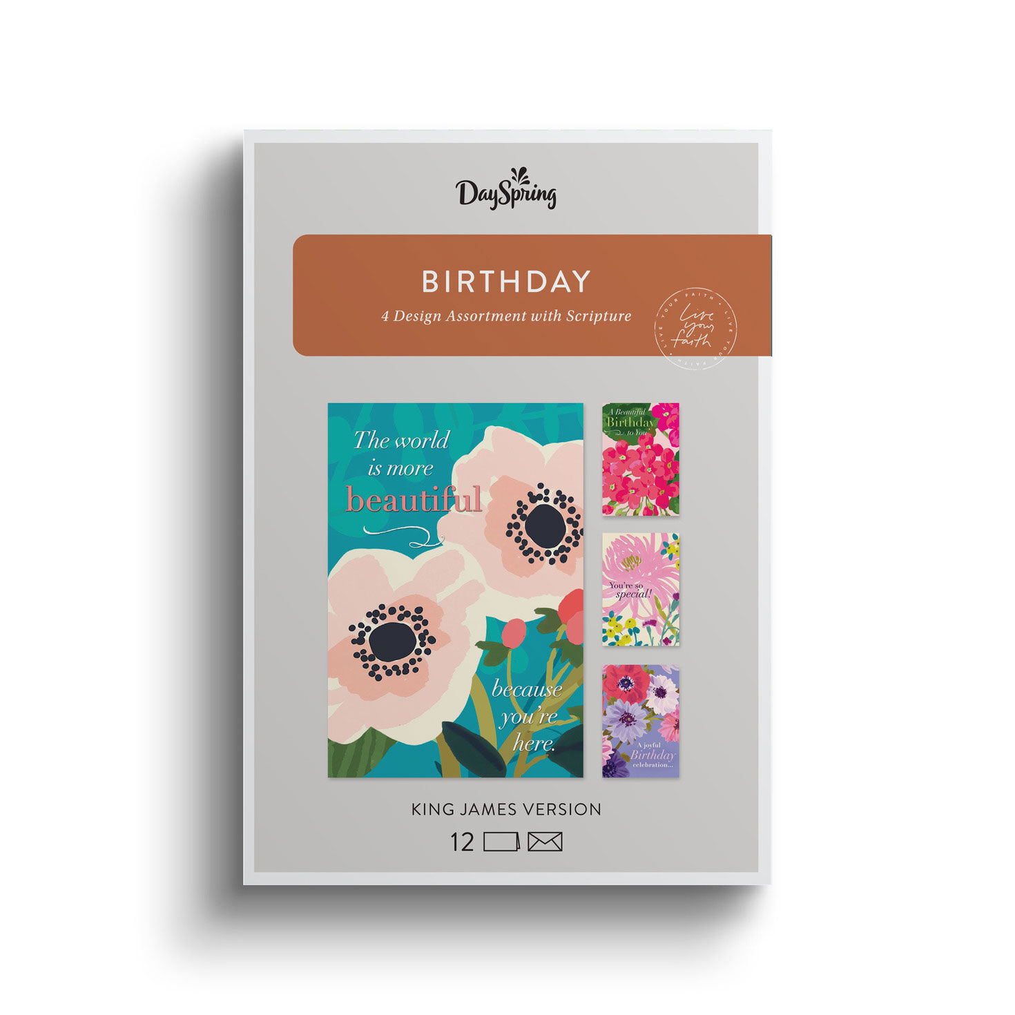 Floral Beauty DaySpring Birthday Cards Assortment package front image number 2