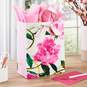 13" Pink Peonies Gift Bag With Tissue, , large image number 2