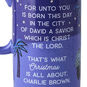 Linus Nativity Speech Scene on Tall Blue Mug upclose view image number 4