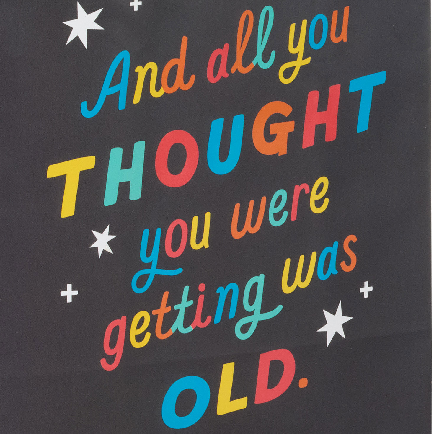 Funny and Colorful Lettering Birthday Gift Bag upclose view front image number 5