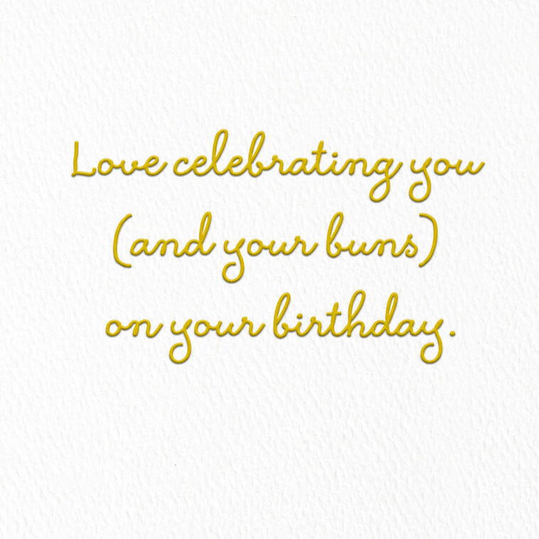 Love Your Buns Funny Birthday Card, , large image number 2