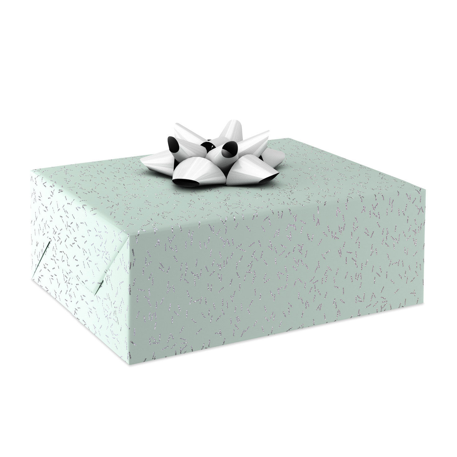 Silver wrapping store paper