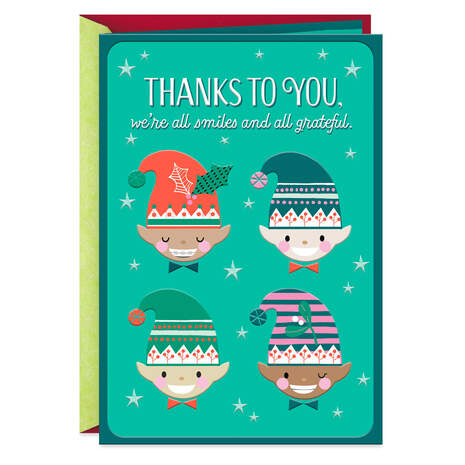 All Smiles Holiday Thank-You Card for Dentist, , large