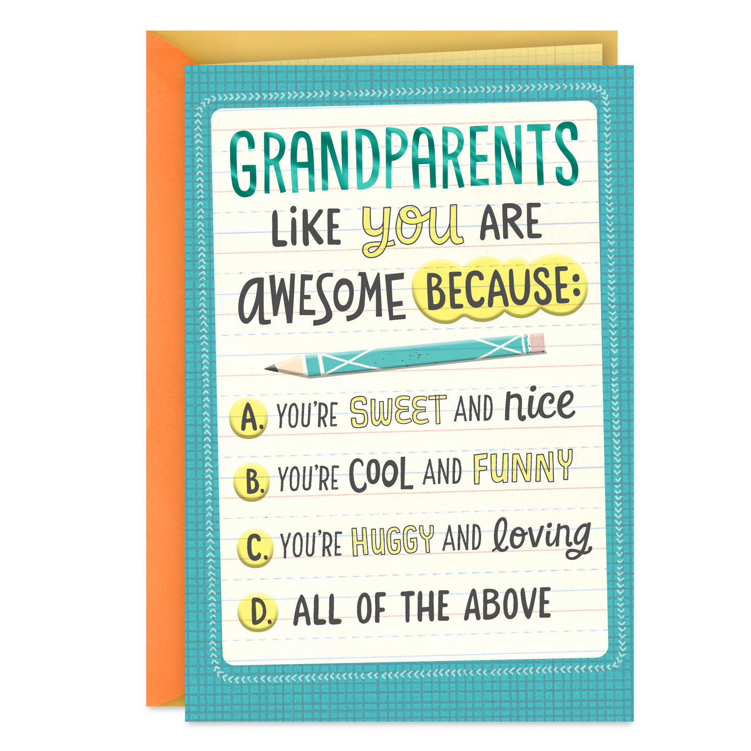 You're Awesome Grandparents Day Card from Kids