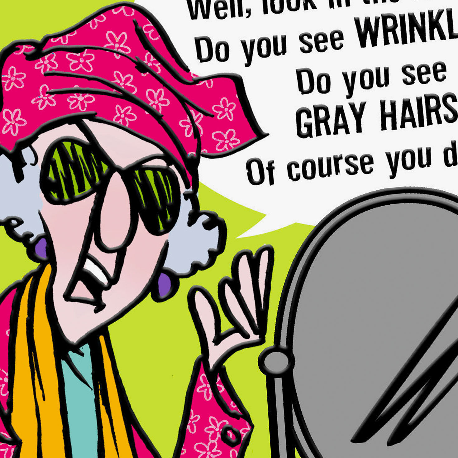 Maxine Cranky Eyesight Funny Birthday Card Card Front Detail image number 4