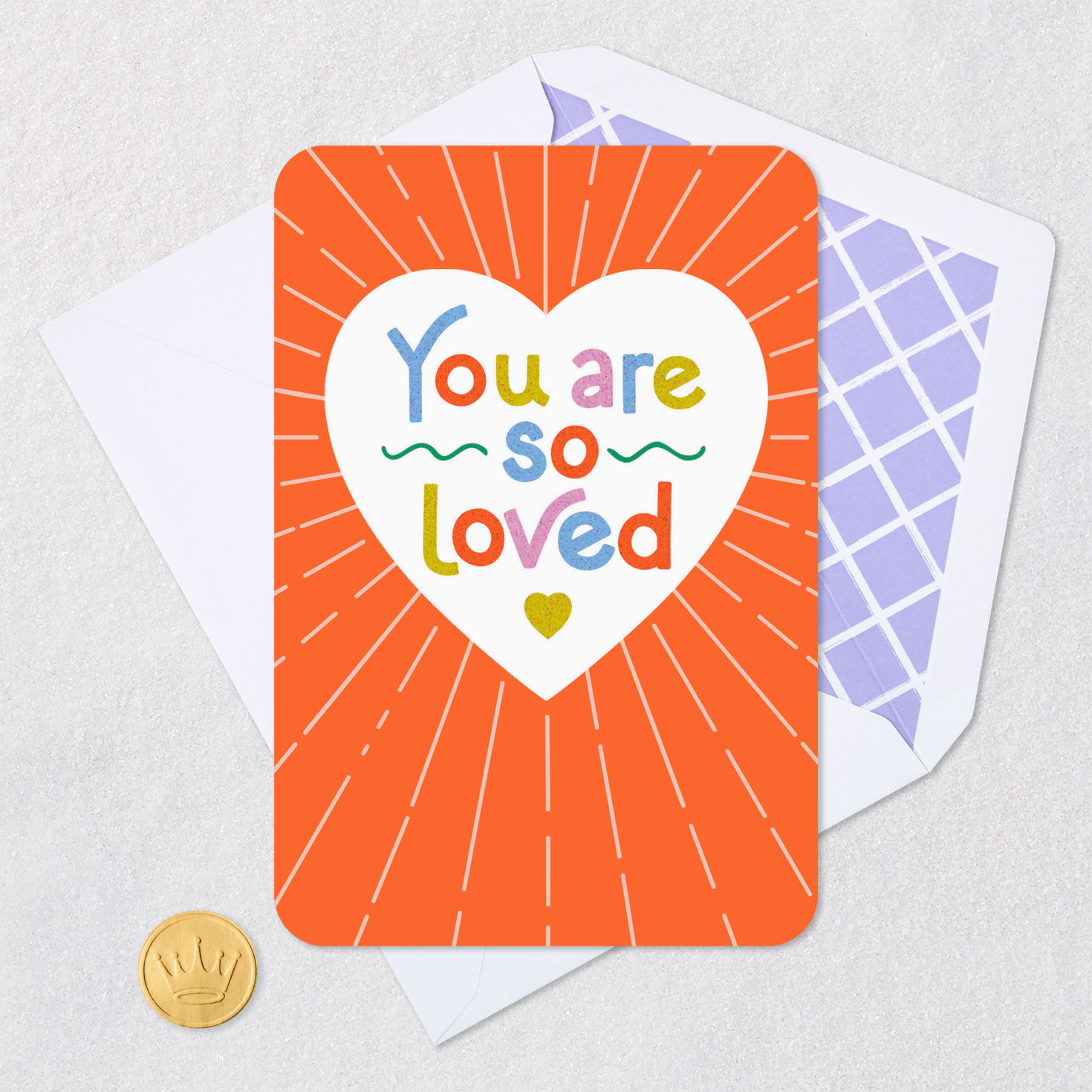 Radiant Heart Love Card Card Front Detail image number 5