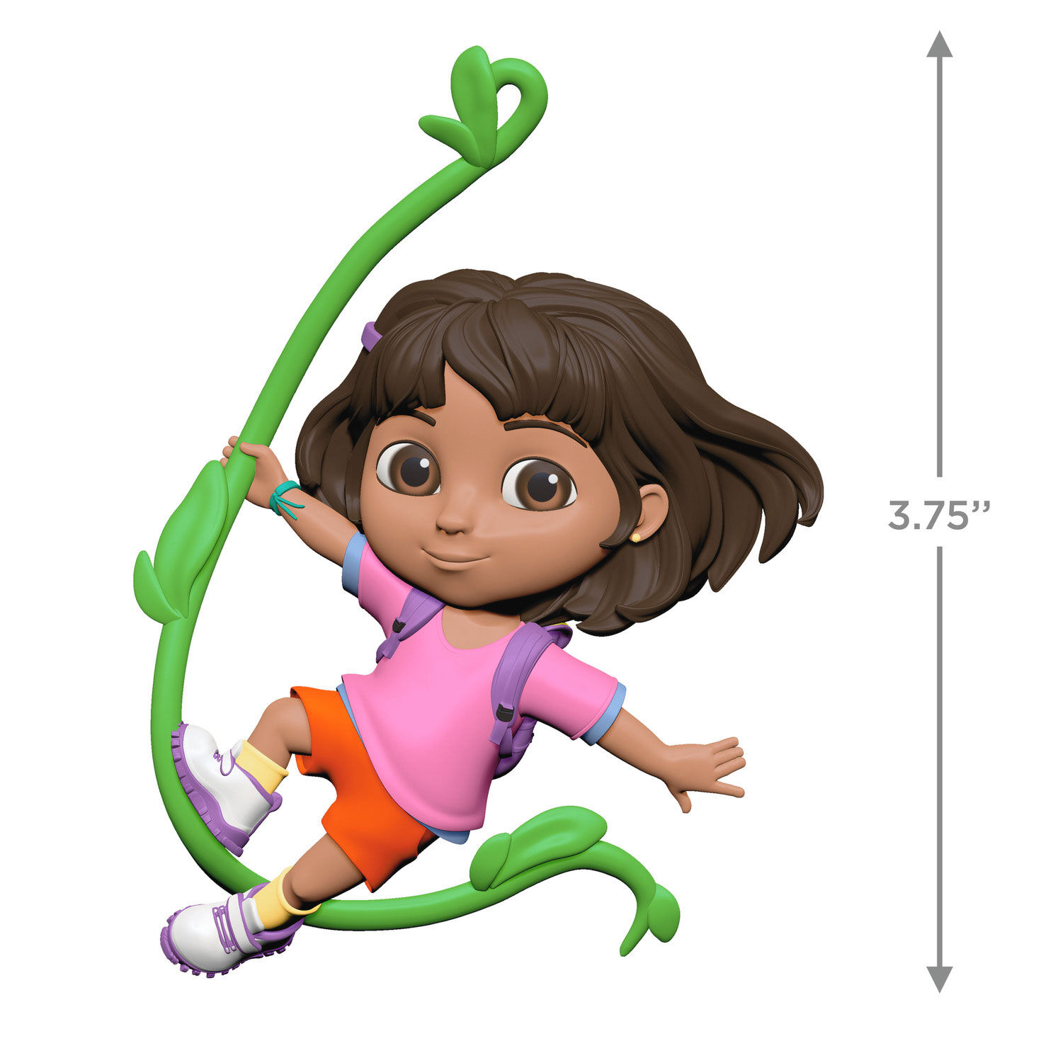 Dora Swinging on Vine Keepsake Ornament measurement image number 3
