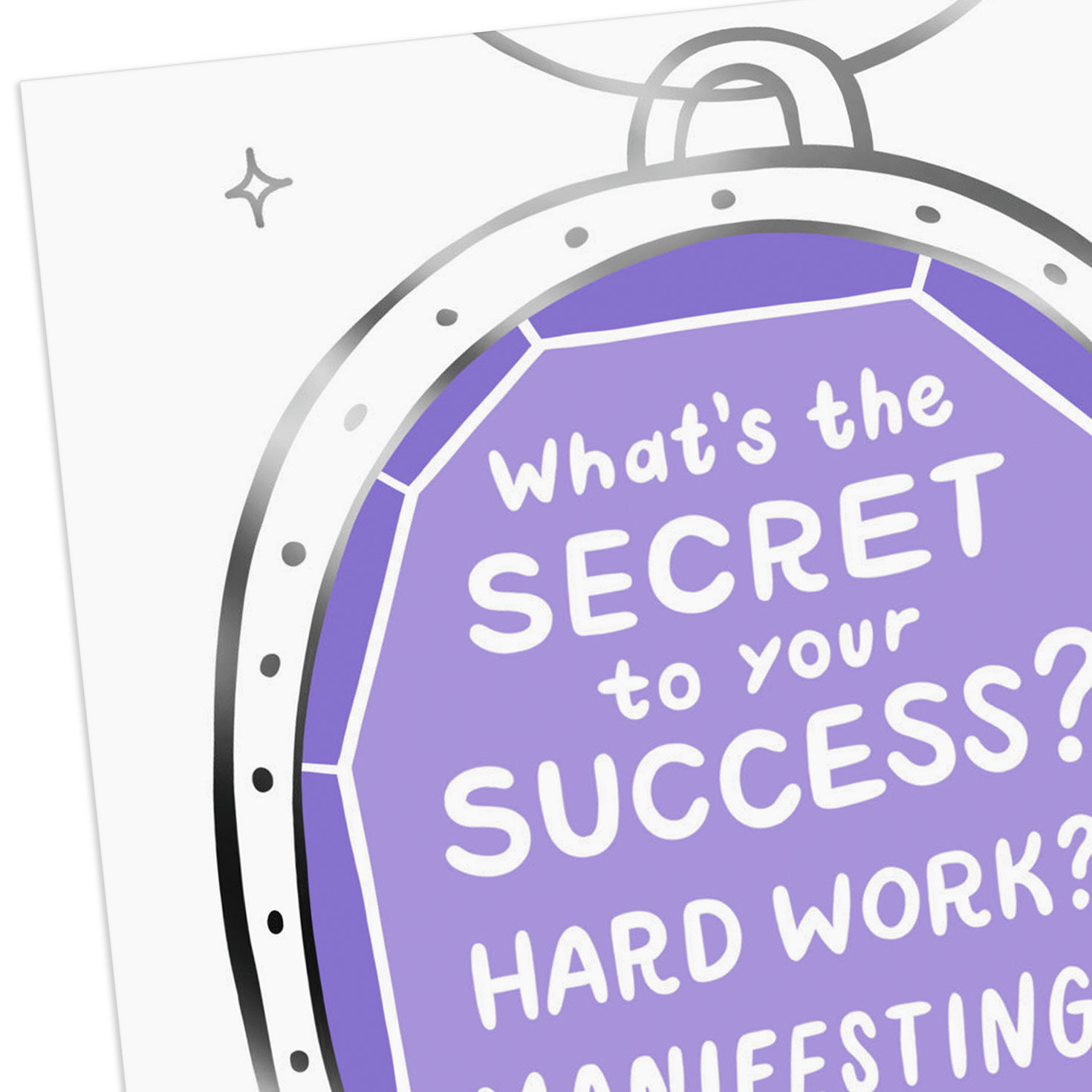 Purple Amulet Funny Congratulations Card Card Front Detail image number 4
