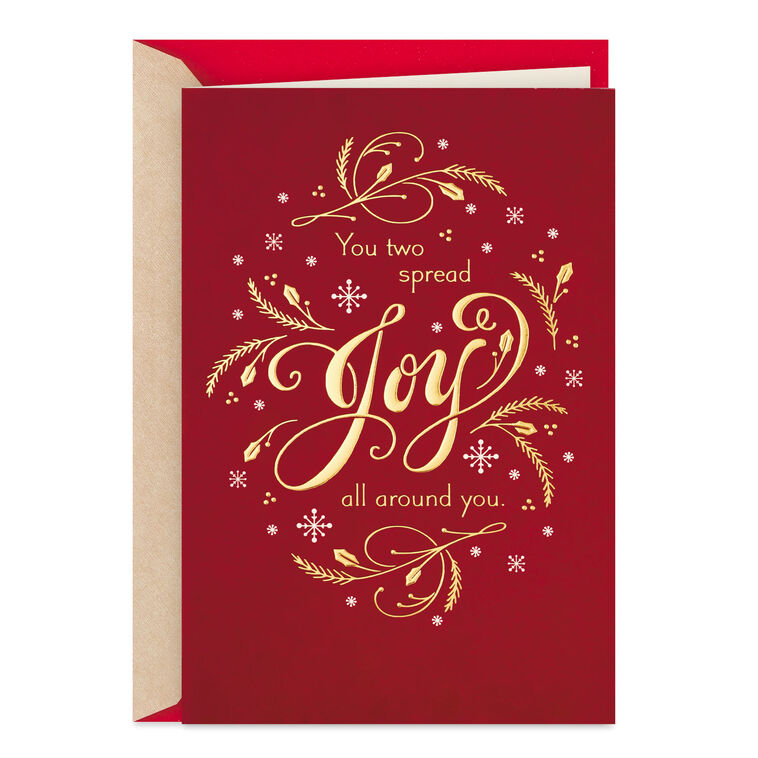 You Two Spread Joy Christmas Card for Couple