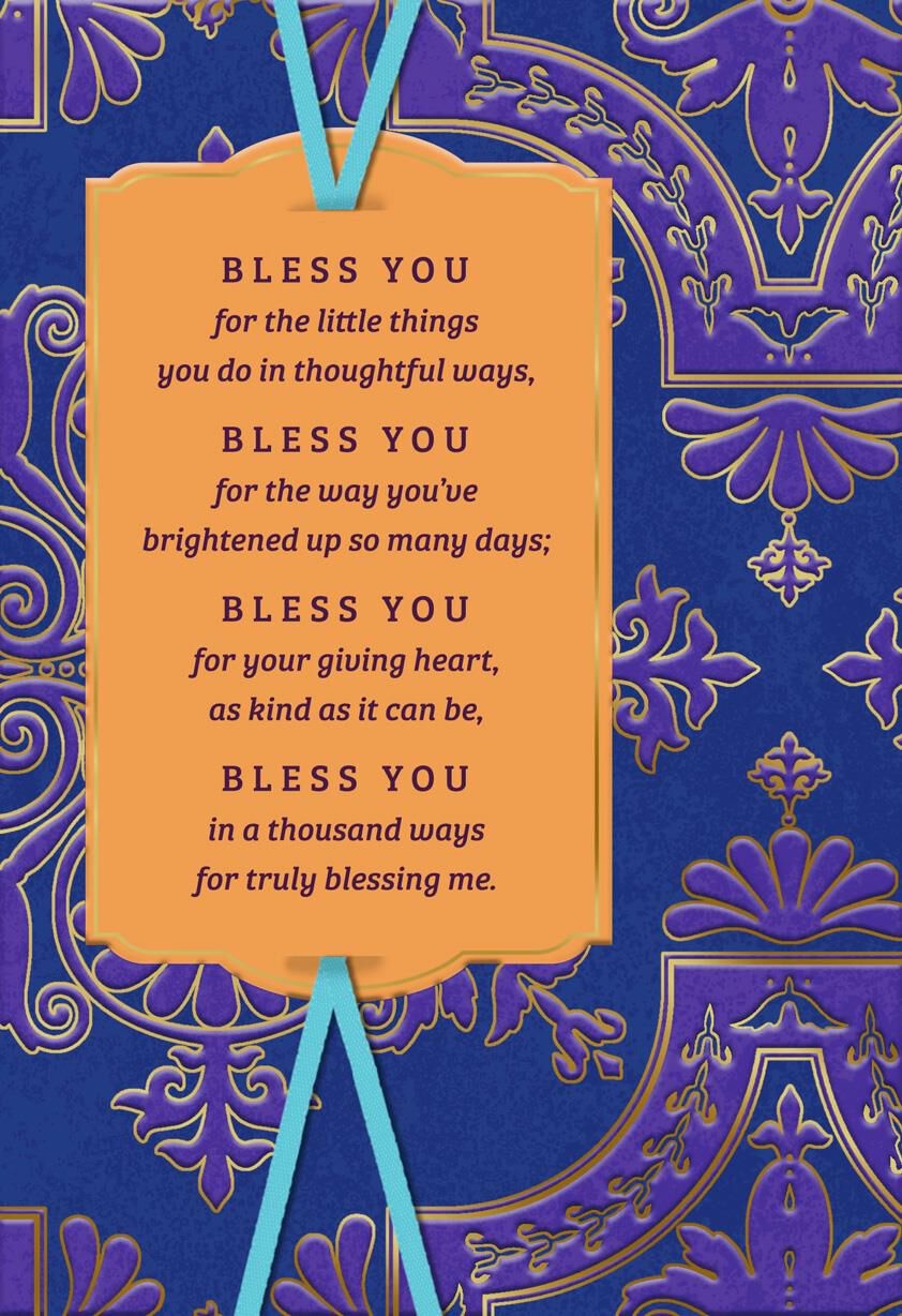 Blessings for You Religious Thank You Card