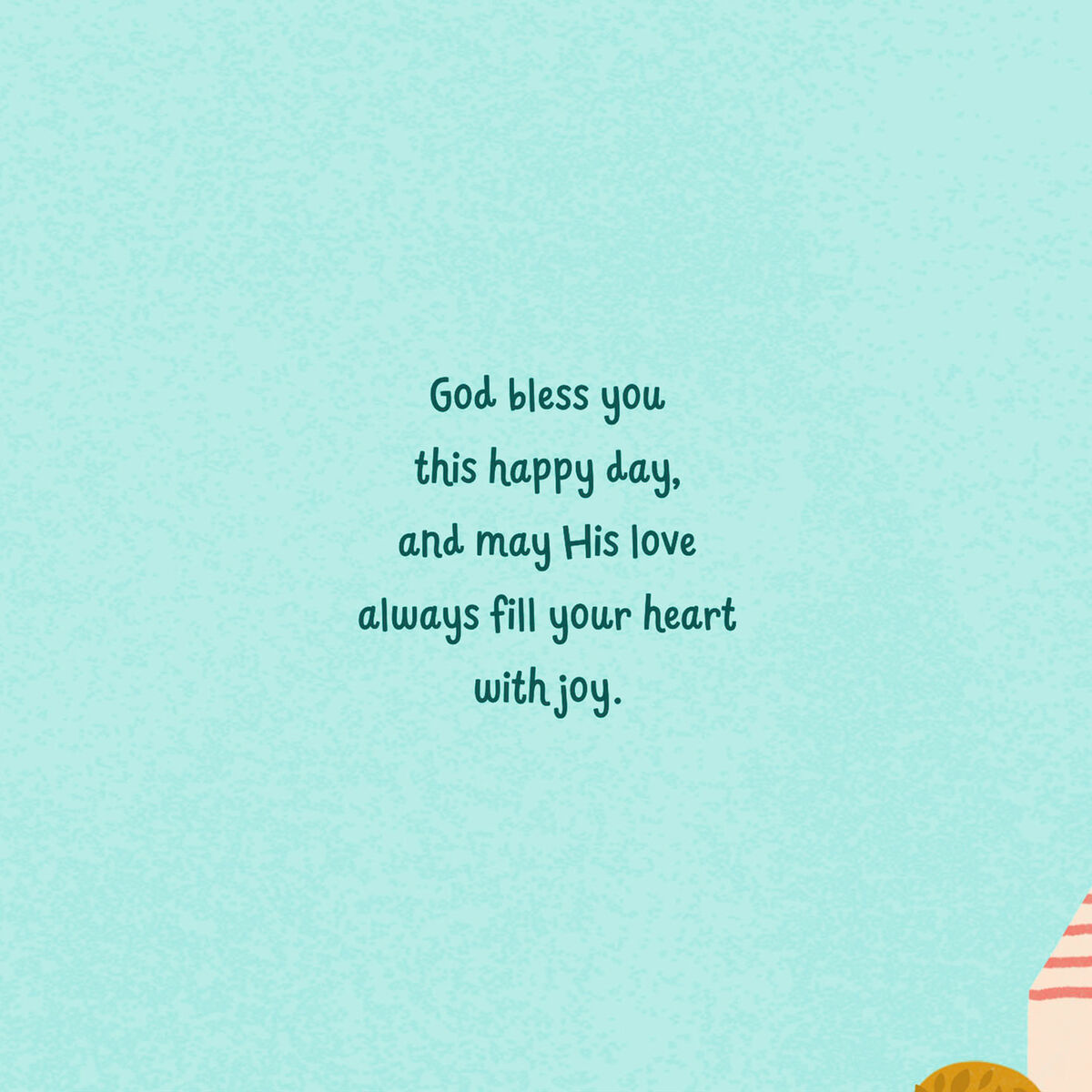 God Bless This Happy Day Religious Thinking of You Card  Greeting