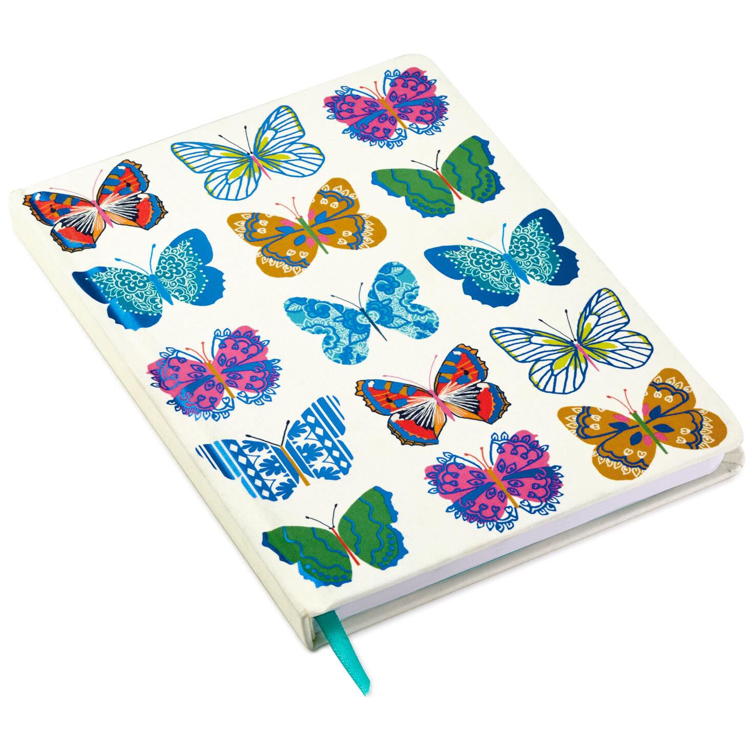 Butterflies on Ivory Hardback Notebook - Notebooks