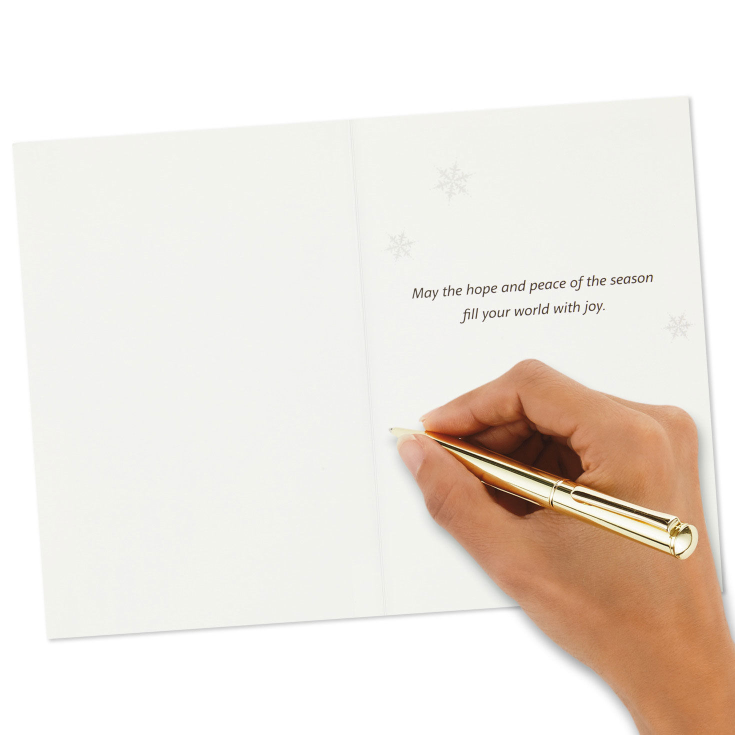 Winter Boughs Boxed Christmas Card Assortment signing card image number 7