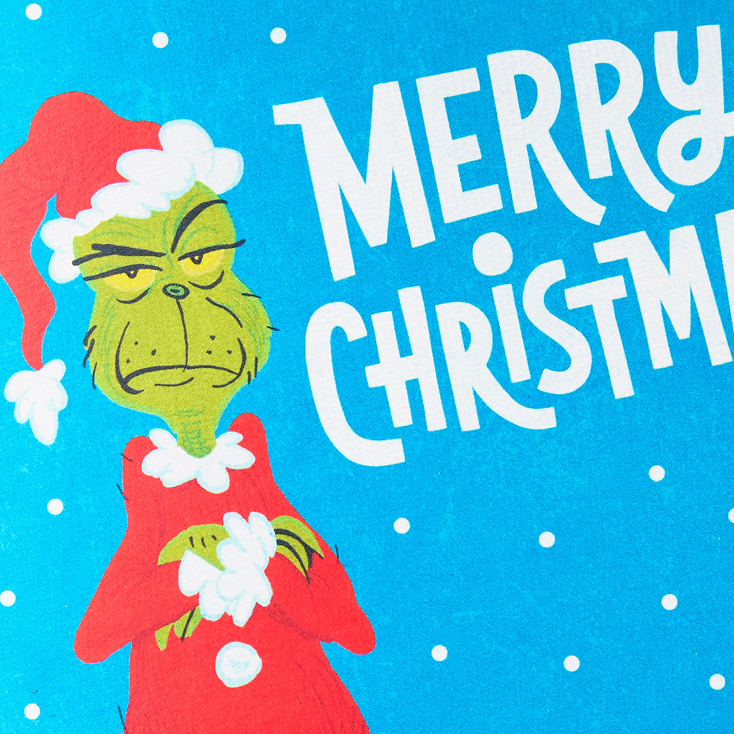 Grinch on Blue Musical Pop-Up Christmas Card Card Cover Detail image number 4