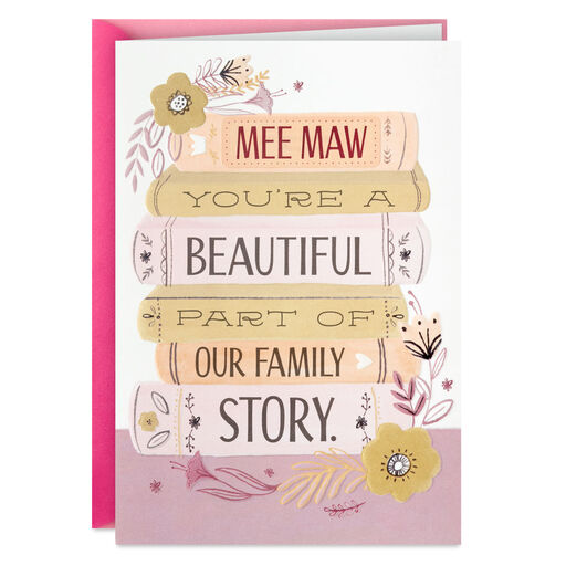 Family Story Customizable Birthday Card With Grandma Name Stickers, 