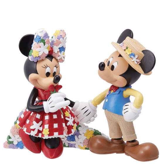 Disney Botanical Mickey and Minnie Figurine, 6.6"