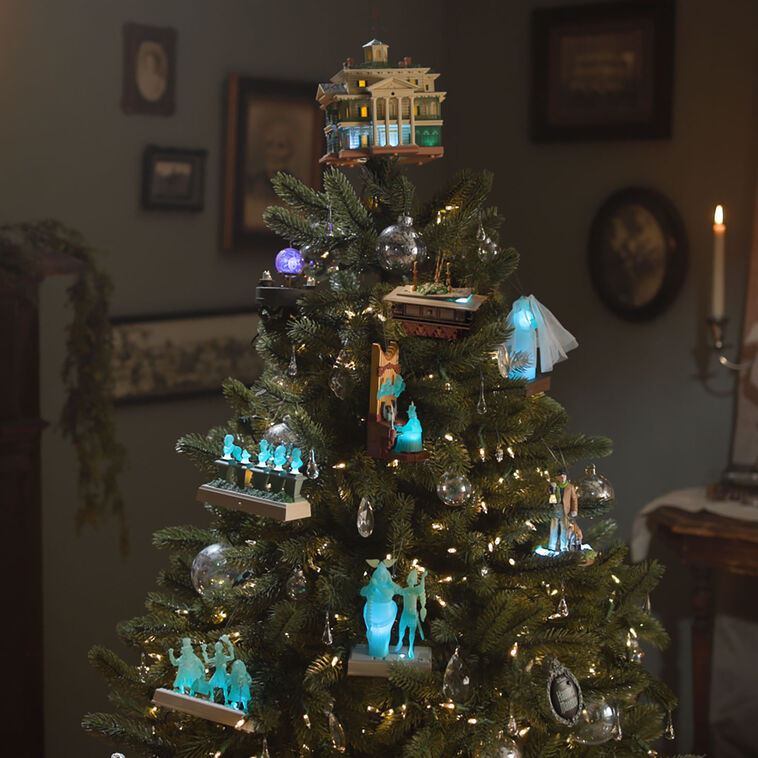 Haunted Mansion Coffin Keepsake Ornament in use image number 3