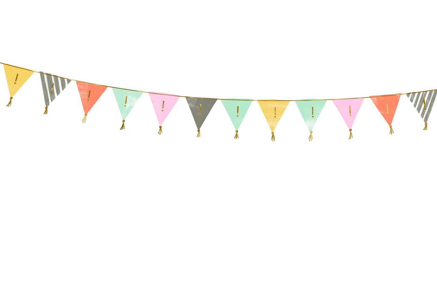 Flag Pennants Live It Way Up Birthday Card