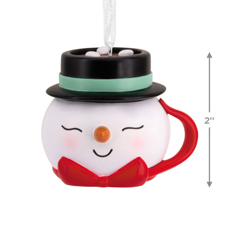 Snowman Mug Christmas Ornament Measurement image number 3