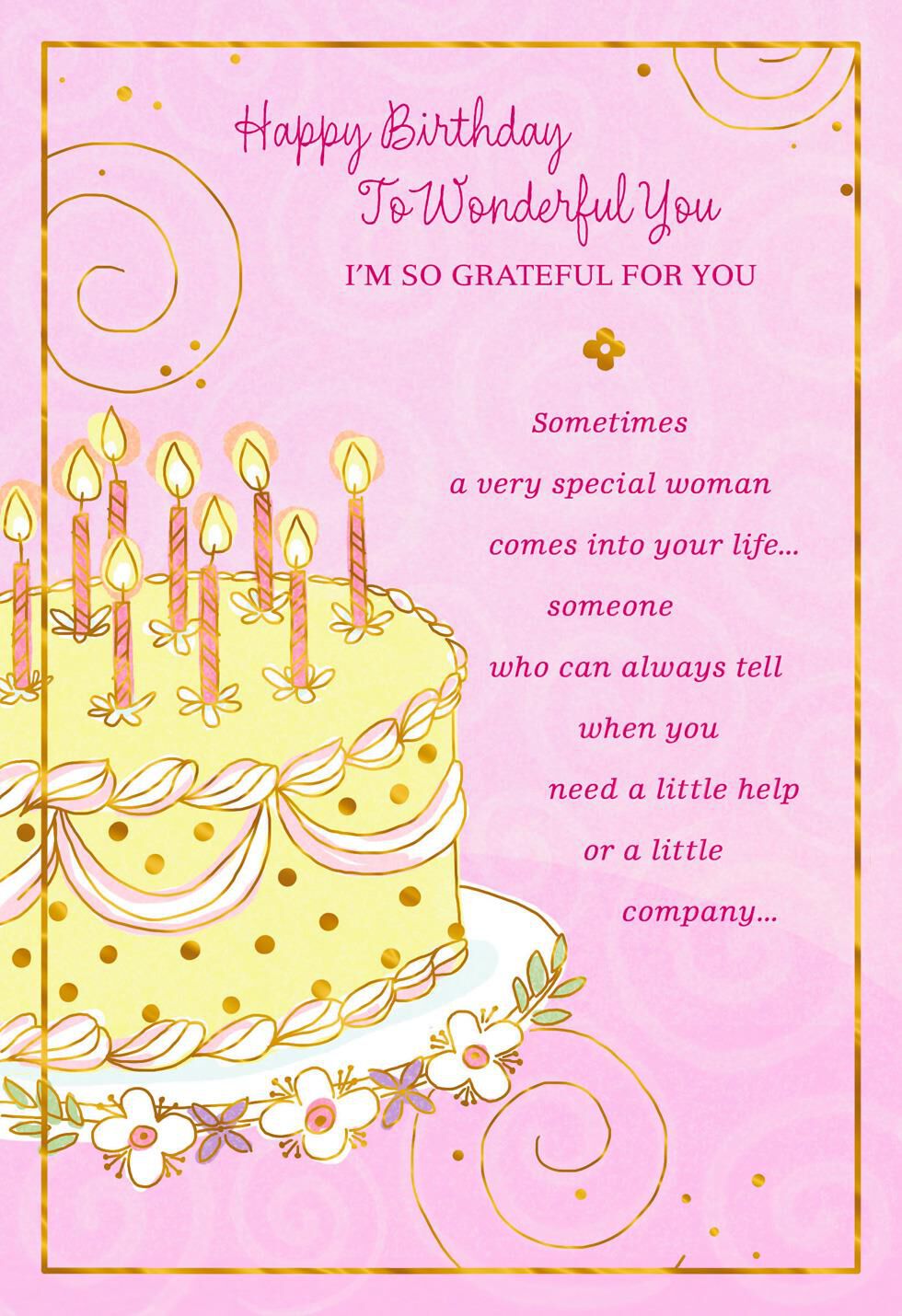 Yellow Cake and Candles Birthday Card - Greeting Cards - Hallmark