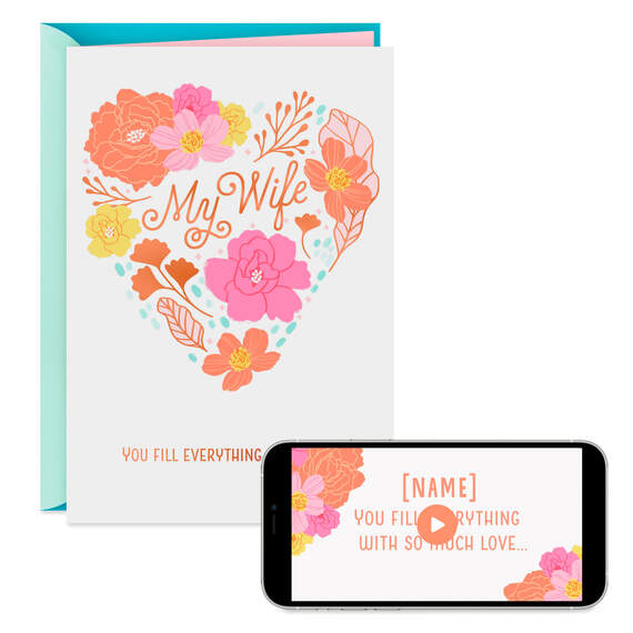You Fill Everything With Love Video Greeting Mother's Day Card for Wife, , large image number 1