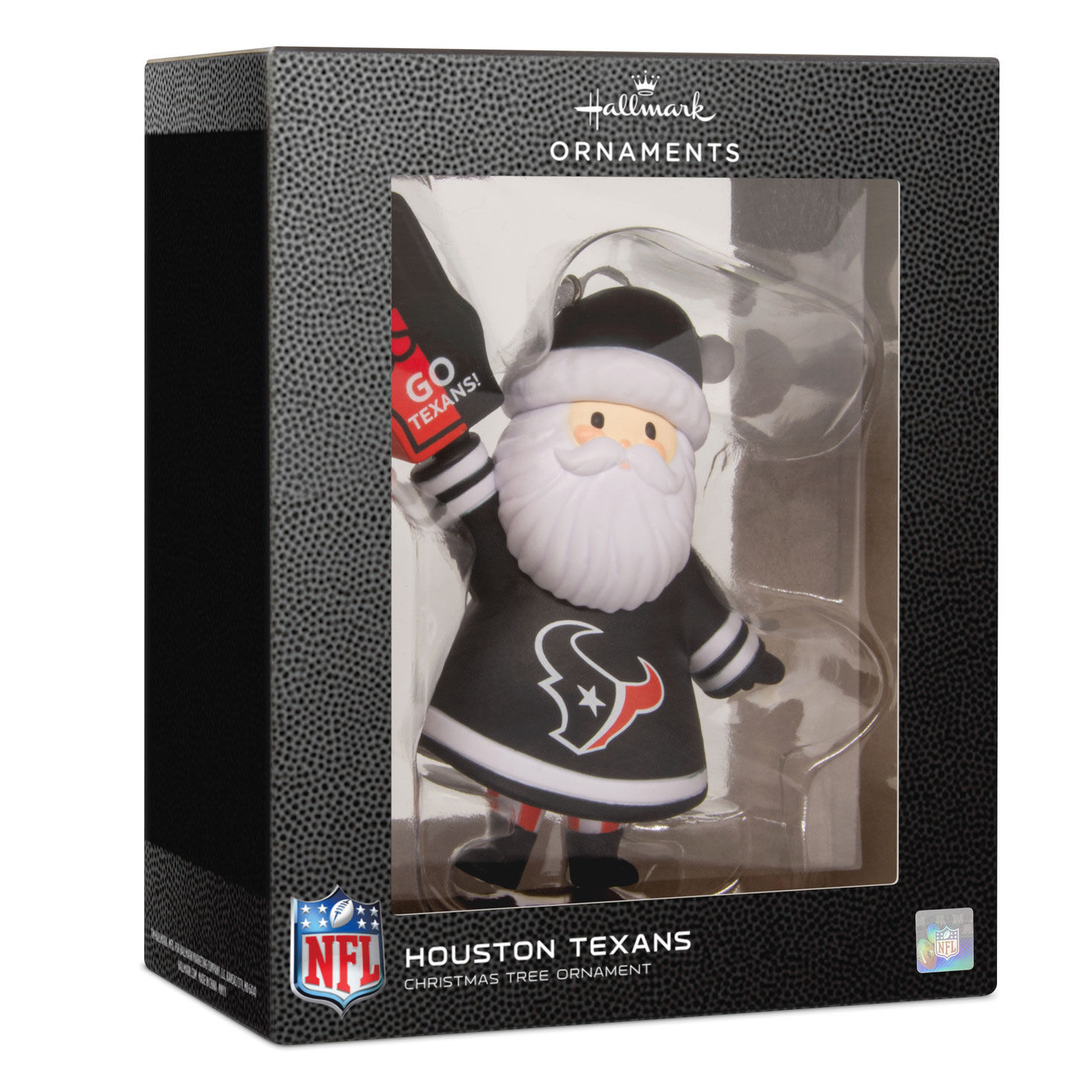 Houston Texans Santa Fan Christmas Ornament  image number 7