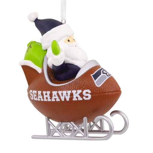 NFL Seattle Seahawks Santa Football Sled Hallmark Ornament, 