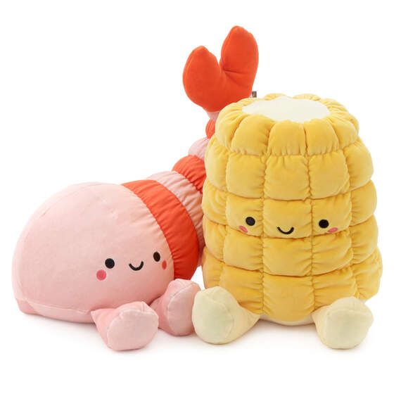Large Better Together Jumbo Shrimp and Corn Magnetic Plush Pair, 17", , large image number 1