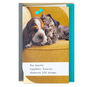 Snoozing Puppy and Kitten Anniversary Card, , large image number 1