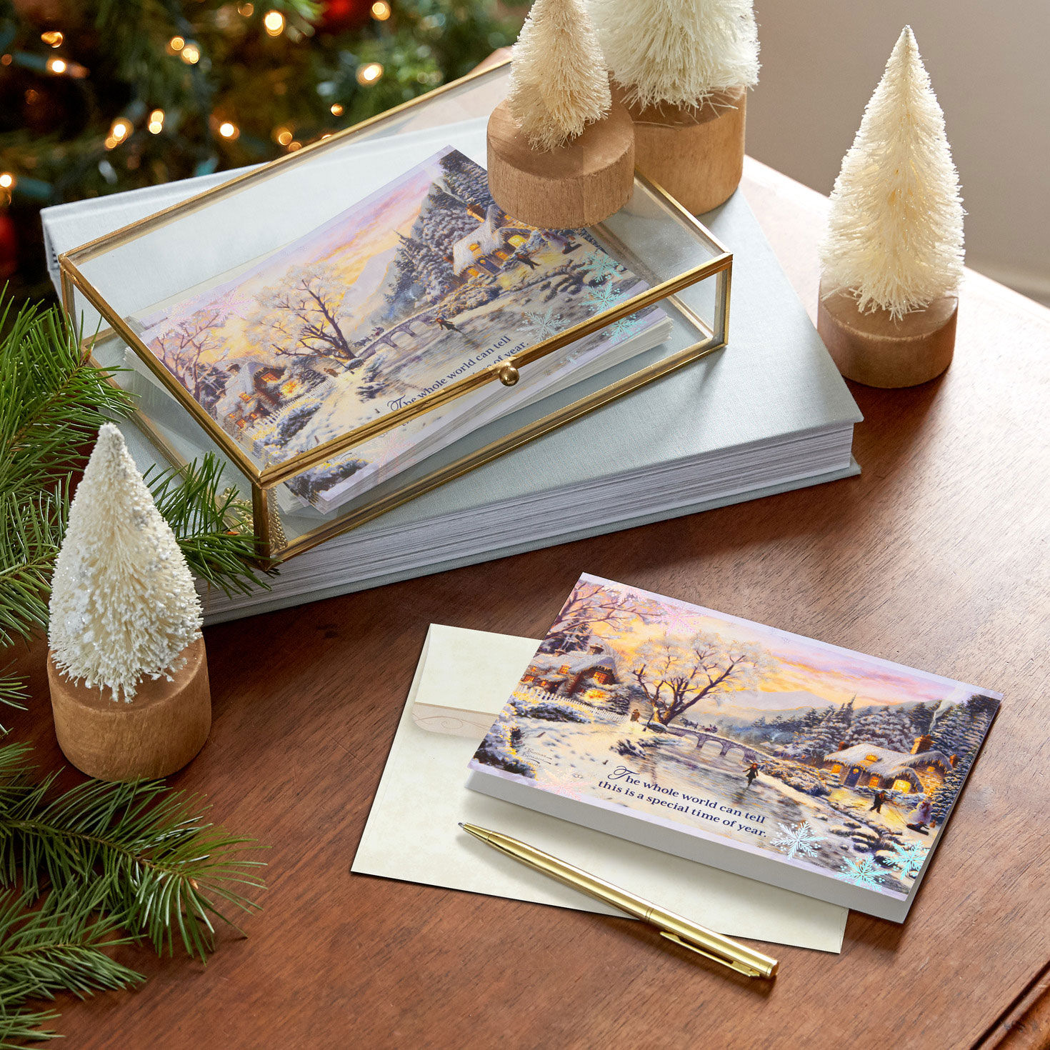 Thomas Kinkade Winter Evening Boxed Christmas Cards, Pack of 16, , large image number 8