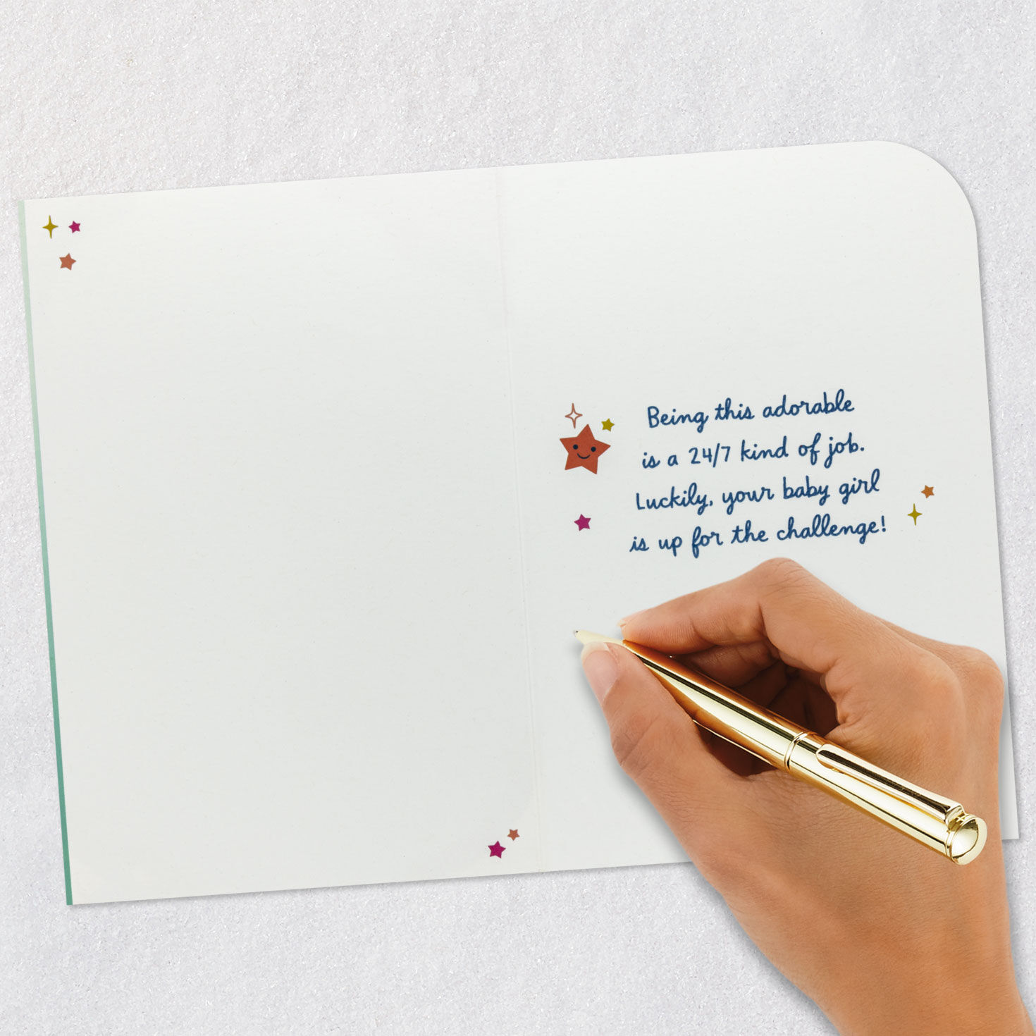 Cutie on Duty New Baby Girl Card, , large image number 6