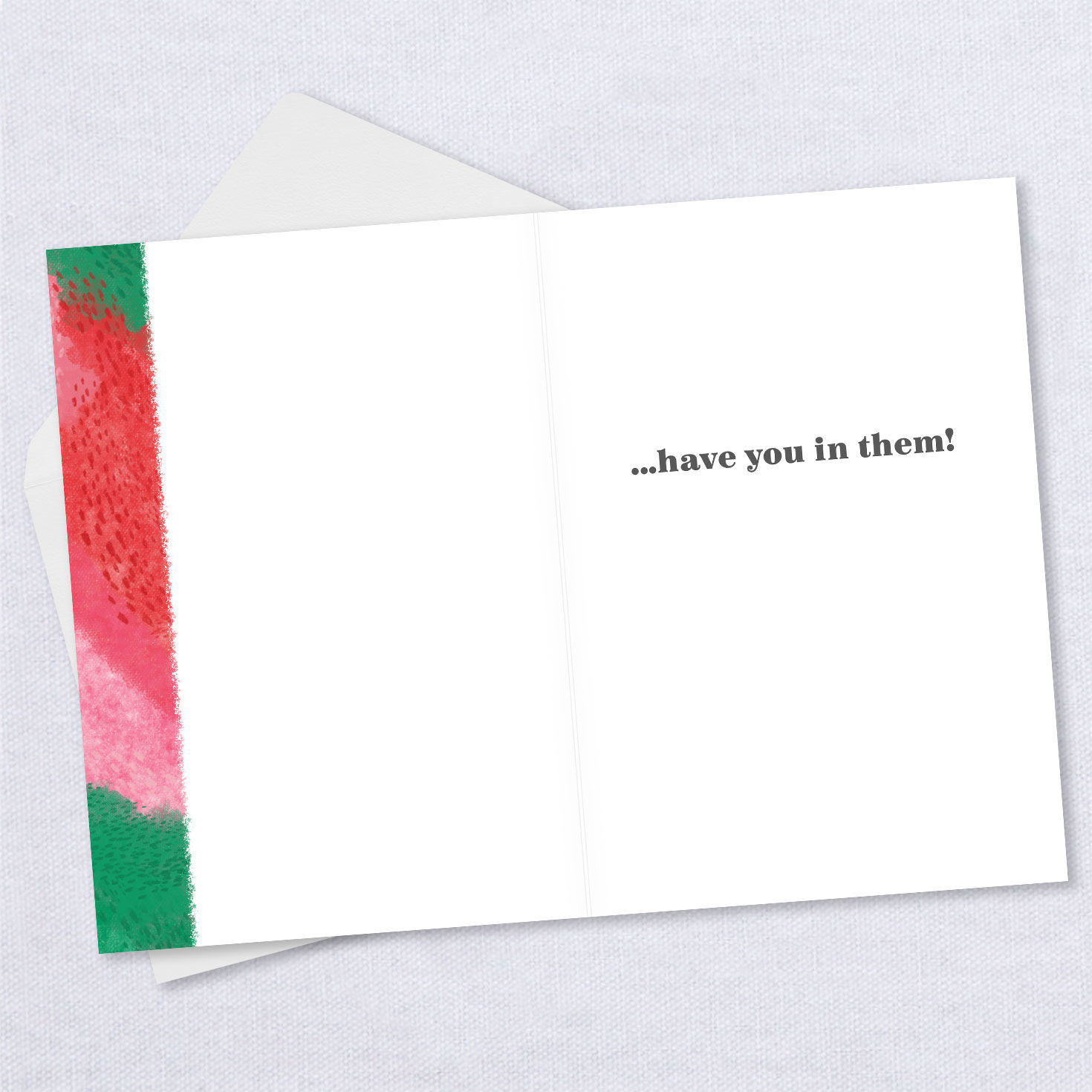 Personalized Red and Green Photo Collage Photo Card, , large image number 2